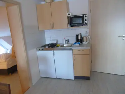 Küche/Küchenzeile in der Unterkunft Wein- Appartements Borth