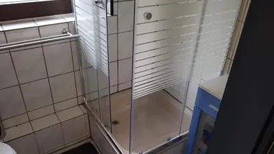 Ein Badezimmer in der Unterkunft Gewölbestudio Hemsbach