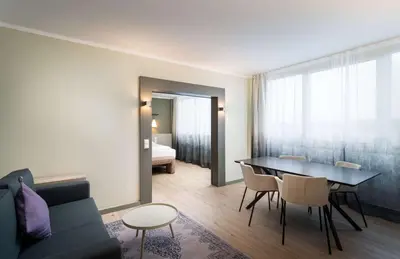 Ein Sitzbereich in der Unterkunft elaya hotel stuttgart ludwigsburg, Trademark by Wyndham