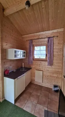 Küche/Küchenzeile in der Unterkunft Landgasthof Gänsberg