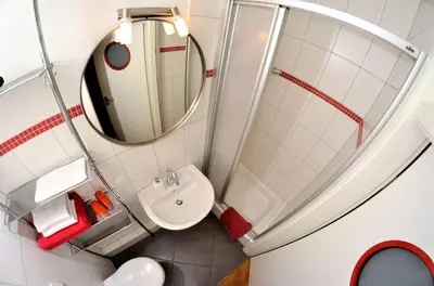 Ein Badezimmer in der Unterkunft Haus Mandelblüte