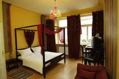Ein Bett oder Betten in einem Zimmer der Unterkunft Die Dependance