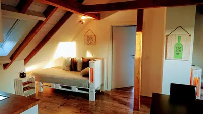 Ein Bett oder Betten in einem Zimmer der Unterkunft Weinblick