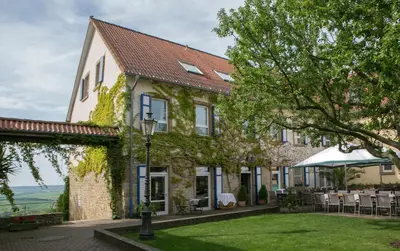 Ein Garten an der Unterkunft Hofgut Wißberg - Das Weinberghotel