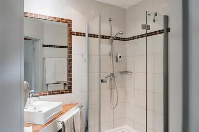 Ein Badezimmer in der Unterkunft Hotel Birkenhof