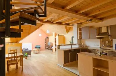 Küche/Küchenzeile in der Unterkunft Ferienwohnung Pforte 7