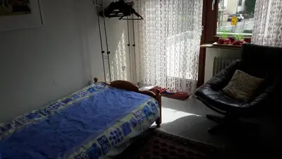 Ein Sitzbereich in der Unterkunft Ferienwohnung Neckarblick