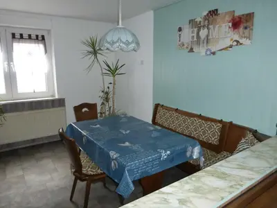 Ein Sitzbereich in der Unterkunft Ferienwohnung bei Michels