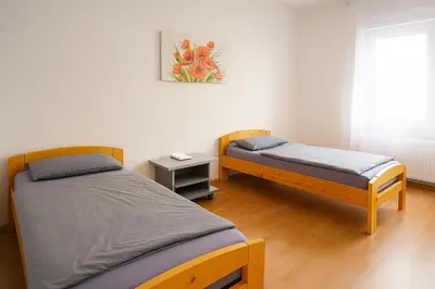 Ein Bett oder Betten in einem Zimmer der Unterkunft Ferienwohnung Bauknecht