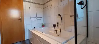 Ein Badezimmer in der Unterkunft Ferienwohnung Odenwaldblick