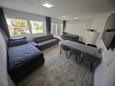 Ein Sitzbereich in der Unterkunft N824 Apartments Waldbronn