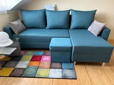 Ein Sitzbereich in der Unterkunft Ferienwohnung Knittel