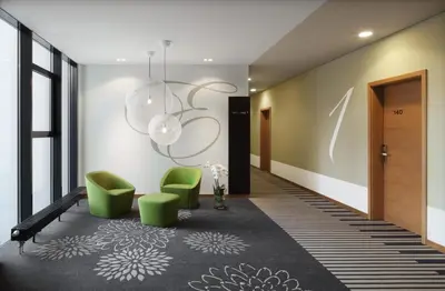 Ein Sitzbereich in der Unterkunft Hotel Otterbach
