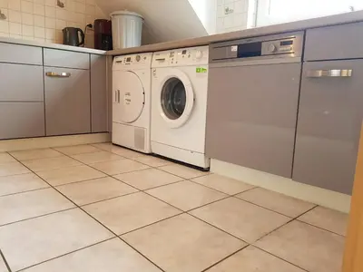 Küche/Küchenzeile in der Unterkunft Monteurzimmer Obersulm