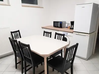 Küche/Küchenzeile in der Unterkunft Monteurzimmer Obersulm