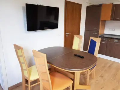 Küche/Küchenzeile in der Unterkunft Monteurzimmer Obersulm