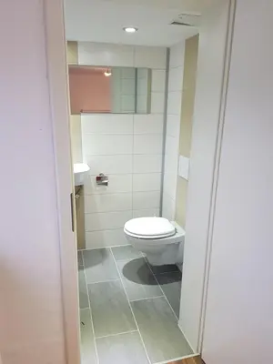 Ein Badezimmer in der Unterkunft Monteurzimmer Obersulm