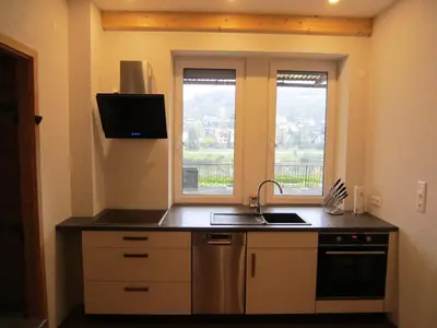 Küche/Küchenzeile in der Unterkunft Ferienwohnung Eichelgasse Wertheim