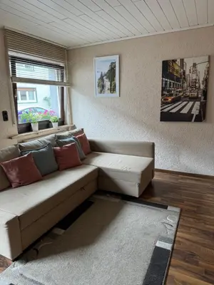 Ein Sitzbereich in der Unterkunft Ferienwohnung Gisela