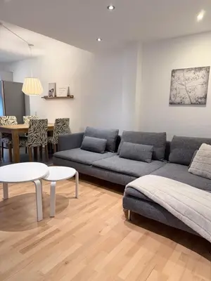 Ein Sitzbereich in der Unterkunft Komfort Apartment D&D Spessart perfekt für Arbeit & Erholung