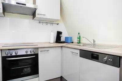 Küche/Küchenzeile in der Unterkunft Charlotte Flat Heidelberg