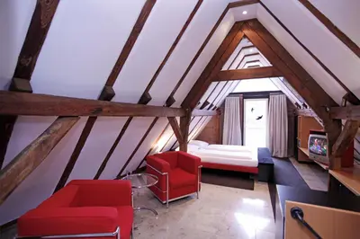 Ein Bett oder Betten in einem Zimmer der Unterkunft Mühle am Schlossberg