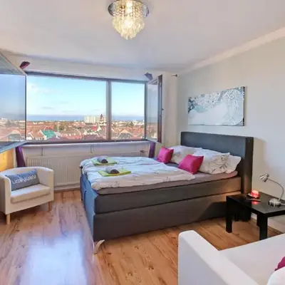 Blick über Karlsruhe - Ferienwohnung Panorama