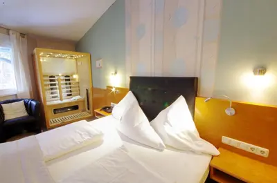 Ein Bett oder Betten in einem Zimmer der Unterkunft Hotel Jakob