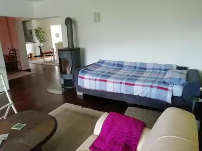 Ein Bett oder Betten in einem Zimmer der Unterkunft Ferienwohnung Schlossblick