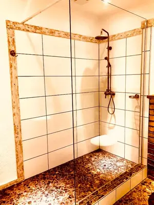 Ein Badezimmer in der Unterkunft Gästehaus Annel
