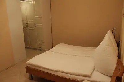 Ein Bett oder Betten in einem Zimmer der Unterkunft Villa in Seenahe Badesee Ehmetsklinge