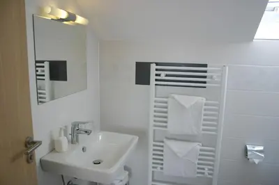 Ein Badezimmer in der Unterkunft Gästehäuser Kappelmühle