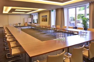 Der Geschäftsbereich oder Konferenzraum in der Unterkunft Landidyll Hotel Klostermühle