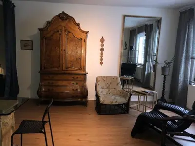 Ein Sitzbereich in der Unterkunft Gästewohnung im Logenhaus