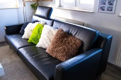 Ein Sitzbereich in der Unterkunft Business apartment