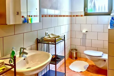 Ein Badezimmer in der Unterkunft Ferienwohnung Mäder