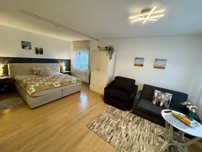 Ein Sitzbereich in der Unterkunft Apartment Messe Karlsruhe
