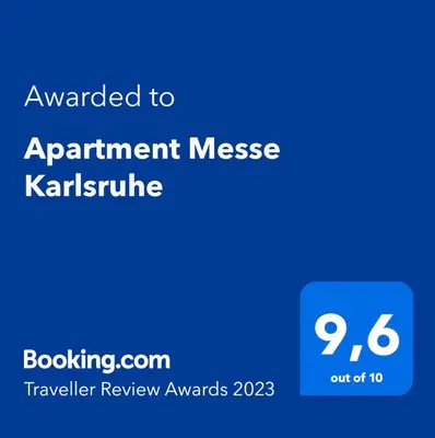 Ein Zertifikat, Auszeichnung, Logo oder anderes Dokument, das in der Unterkunft Apartment Messe Karlsruhe ausgestellt ist