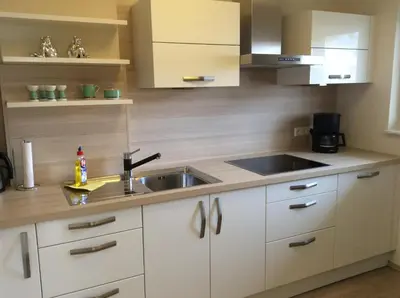 Küche/Küchenzeile in der Unterkunft Appartement am Universitätscampus