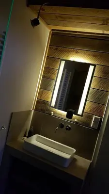 Ein Badezimmer in der Unterkunft Miniapartment am Dalberg