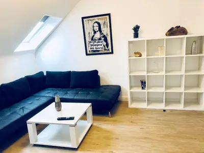 Ein Sitzbereich in der Unterkunft Hugo18 Boardinghouse