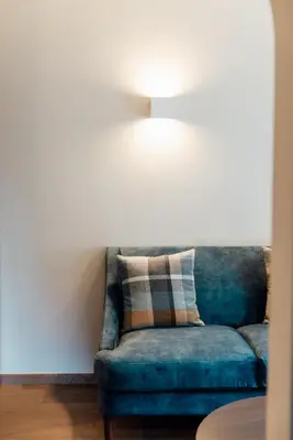 Ein Sitzbereich in der Unterkunft Hotel Krone