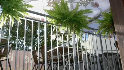 Ein Balkon oder eine Terrasse in der Unterkunft Hotel Rössle