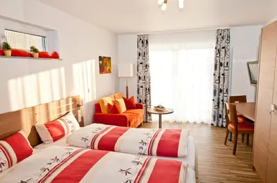 Ein Bett oder Betten in einem Zimmer der Unterkunft Landpension Kohler