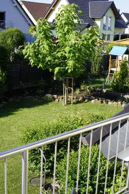 Ein Garten an der Unterkunft Rieslingstube bei Britta & Joachim