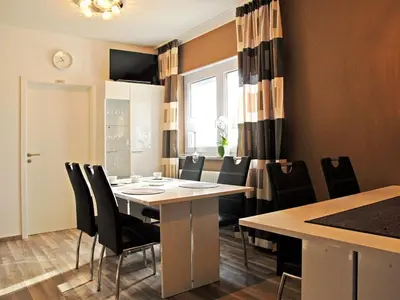 Küche/Küchenzeile in der Unterkunft NM-APARTMENTS