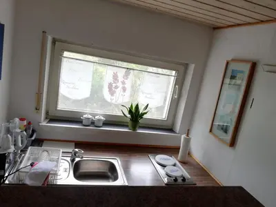Küche/Küchenzeile in der Unterkunft Ferienwohnung Holl