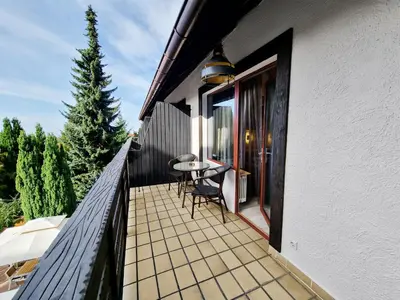 Ein Balkon oder eine Terrasse in der Unterkunft Hotel Rössle