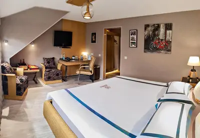 Ein Bett oder Betten in einem Zimmer der Unterkunft Hotel Rössle