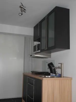 Küche/Küchenzeile in der Unterkunft Ferienwohnung Mainz